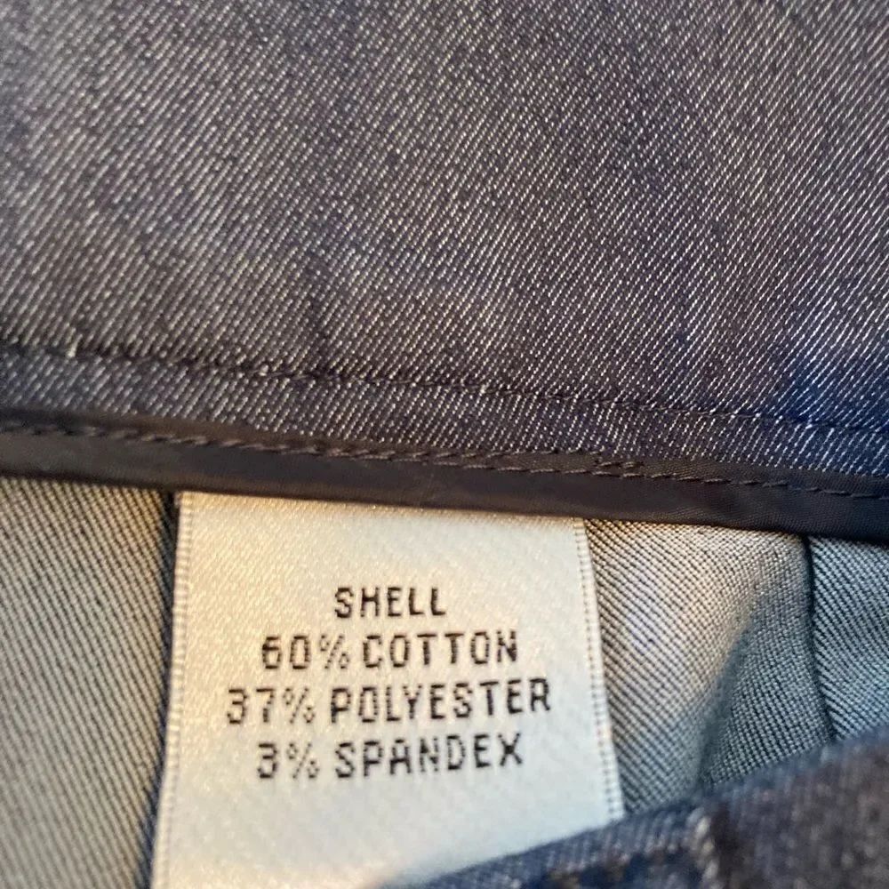 Talbots NWOT dark chambray high waist slim trousers - Picture 6 of 10